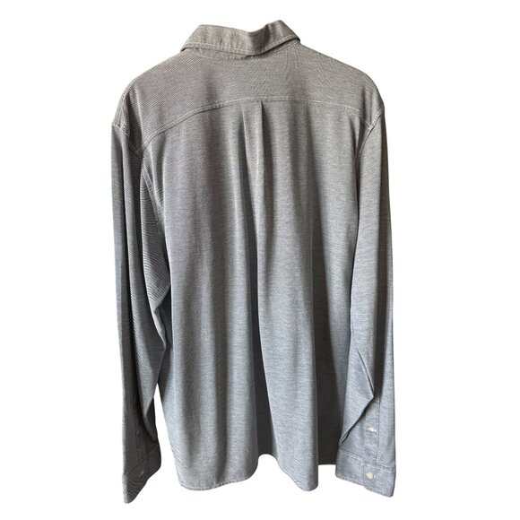 Bonobos Gray Standard Fit Long Sleeve Polo Shirt Pima Cotton Button Down XXL - Picture 2 of 4